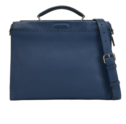 Selleria Peekaboo 2Way Briefcase, &pound;950, Handbags, Blue, Leather, Front view